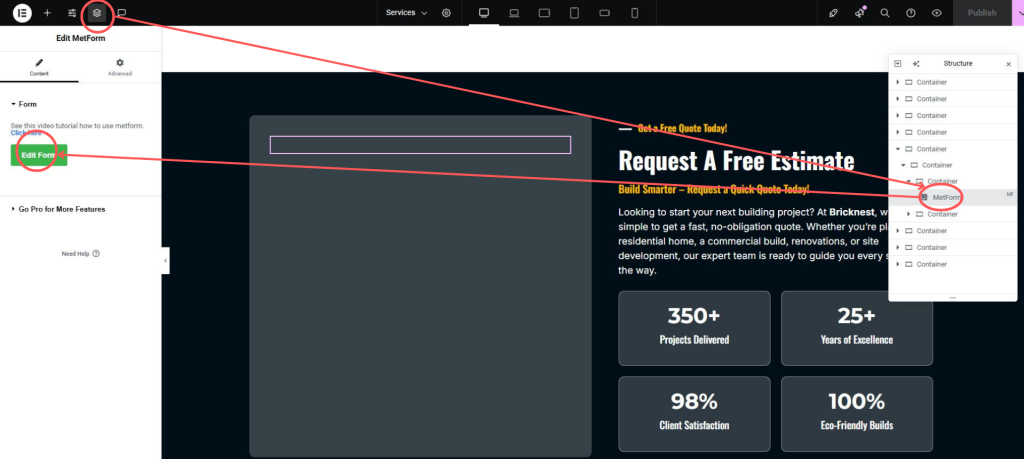 Select Metform weidget