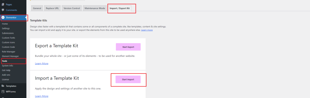 How to Import Elementor Template Kit